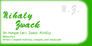 mihaly zwack business card